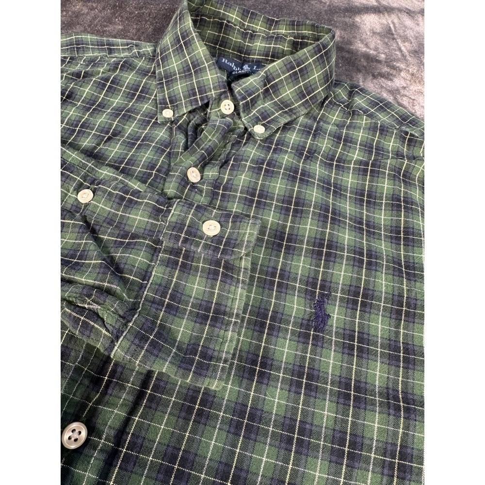Polo Ralph Lauren MENS XL Classic Fit Long Sleeve Button Down Shirt Tartan VTG